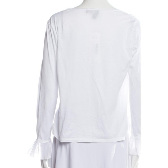 Burberry white long sleeve top size large shirt L - Picture 5 of 5